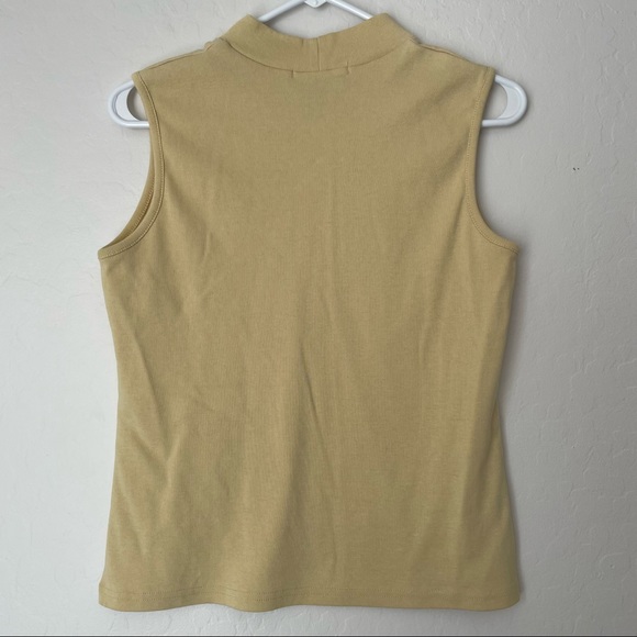 Rafael Sport Yellow Sleeveless High-Neck Shirt Size Large - Picture 8 of 8